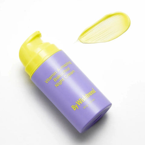 Ночная крема BY WISHTREND Vitamin A-mazing Bakuchiol 30г – антивозрастной крем с бакучиолом для обновления кожи, доступен на LOVU.md.