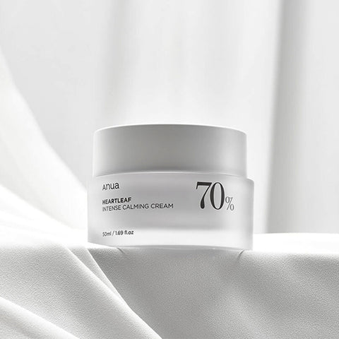 ANUA Heartleaf 70 Intense Calming Cream – Ideală pentru pielea sensibilă, calmează iritațiile și restabilește hidratarea. Cumpără acum pe LOVU.md.
