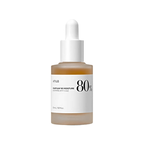 ANUA Heartleaf 80% Moisture Soothing Ampoule 30ml – pentru hidratarea și calmarea pielii sensibile. Comandă pe LOVU.md