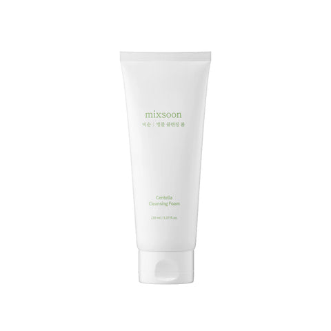 MIXSOON Centella Low-Acid Cleansing Foam – spumă de curățare cu Centella pentru ten sensibil. Cosmetice coreene disponibile pe LOVU.md.