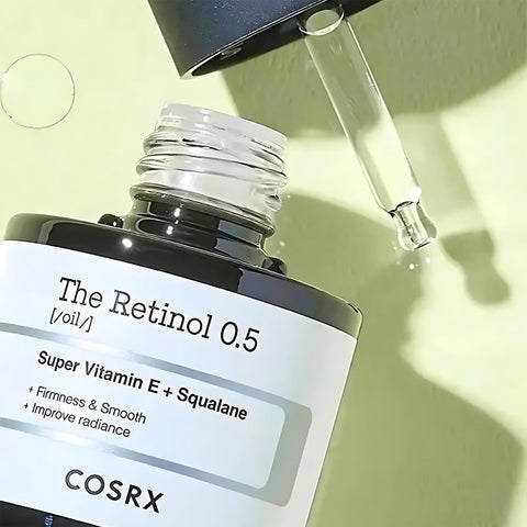 COSRX The Retinol 0.5 Oil Serum – ser de 20ml cu efect anti-îmbătrânire și hidratare. Comandă pe LOVU.md.