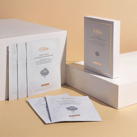 Set 5 măști pentru față hrănitoare D’ALBA White Nourishing. Comandă pe LOVU.md
