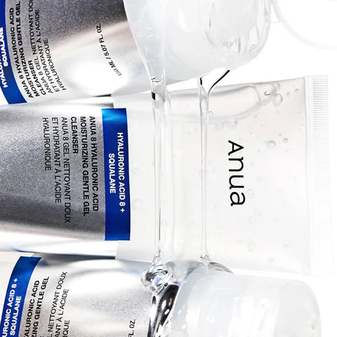 Spumă de curățare ANUA cu 8 tipuri de acid hialuronic – curățare delicată și hidratare profundă. Cosmetică coreeană originală pe LOVU.md.