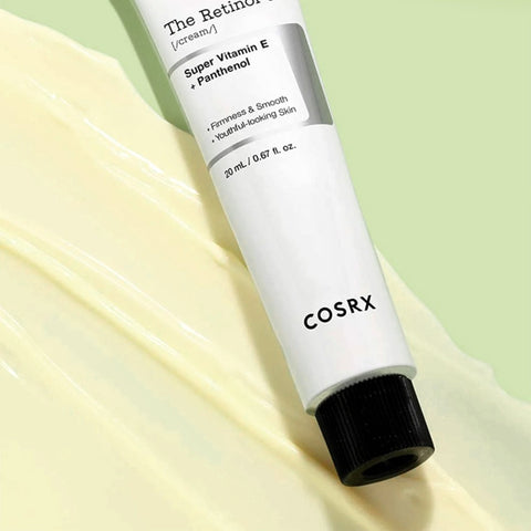 COSRX The Retinol 0.3 Cream – cremă anti-aging pentru riduri fine. Produse cosmetice coreene disponibile pe LOVU.md.