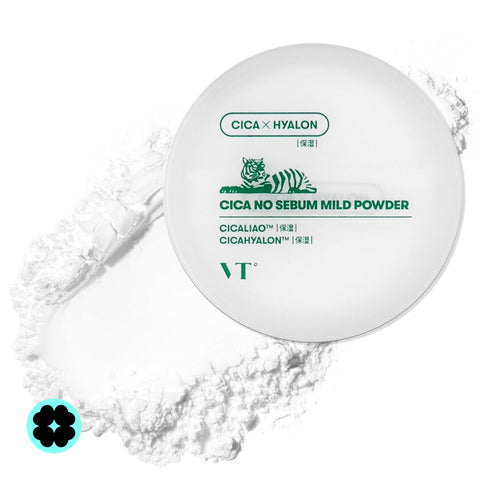 Матирующая пудра VT Cosmetics Cica – уменьшает жирный блеск и успокаивает кожу, LOVU Beauty Code, уход за кожей лица