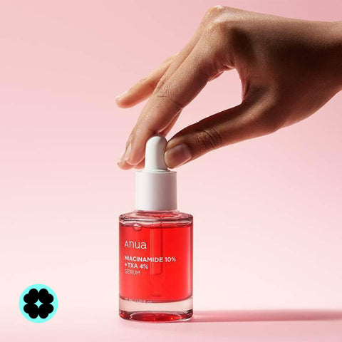Ser ANUA cu niacinamidă și acid tranexamic – reduce petele și iluminează pielea, LOVU Beauty Code, rutină de îngrijire a pielii