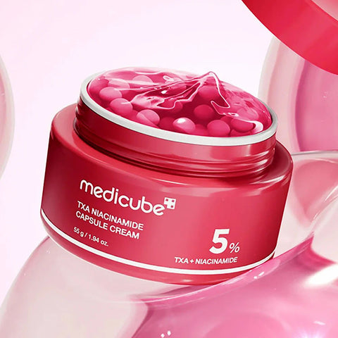 MEDICUBE TXA Niacinamide Capsule Cream 55g — крем для лица с ниацинамидом, увлажнения, выравнивания тона кожи и уменьшения пигментных пятен.